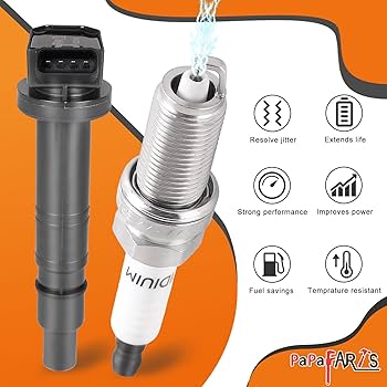 TOYOTA車のスパークプラグ 90919-02248 4個セット 90919-02248 Genuine Toyota Ignition Coil Assembly